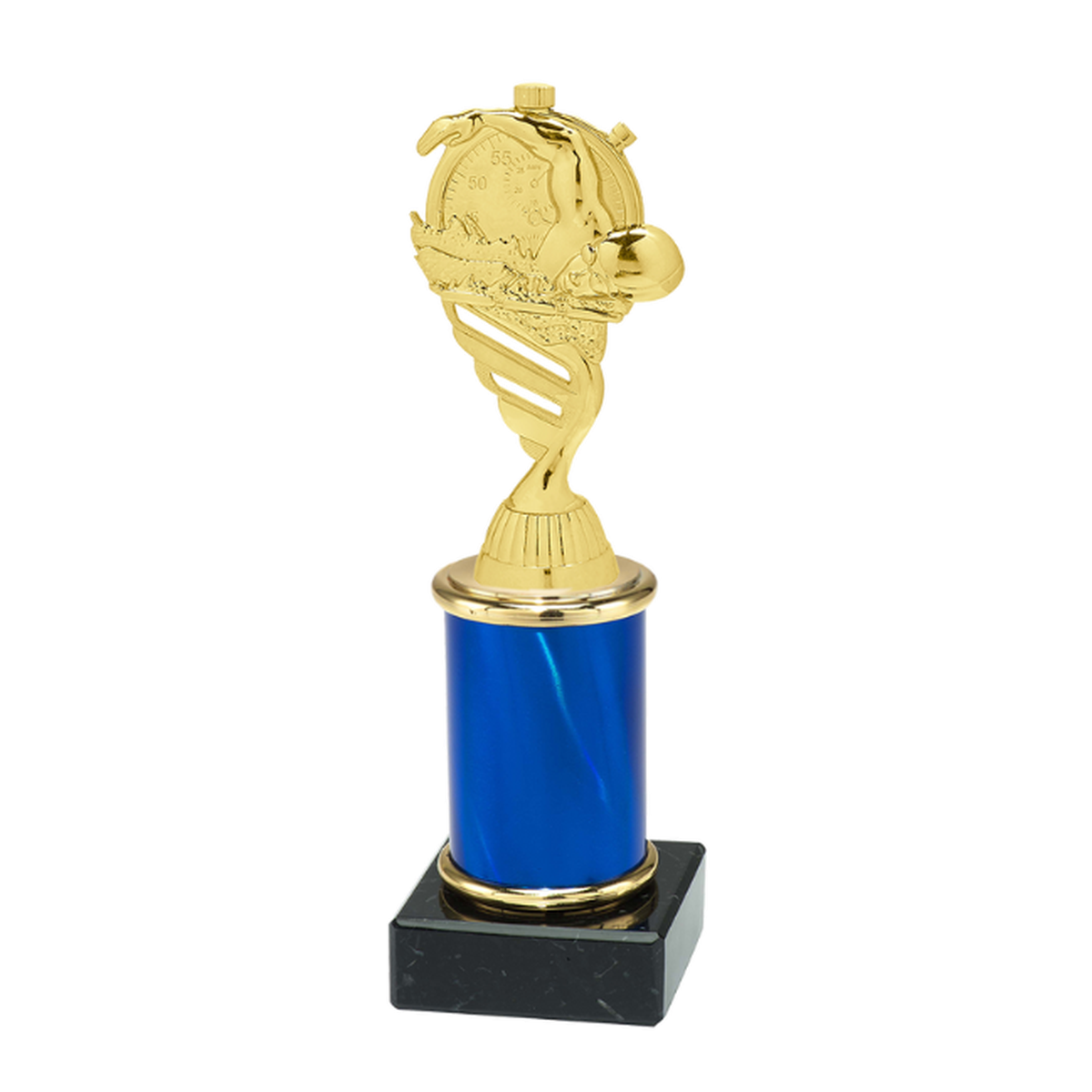 3er Serie Blue in Blau und Gold mit Schwimmfigur