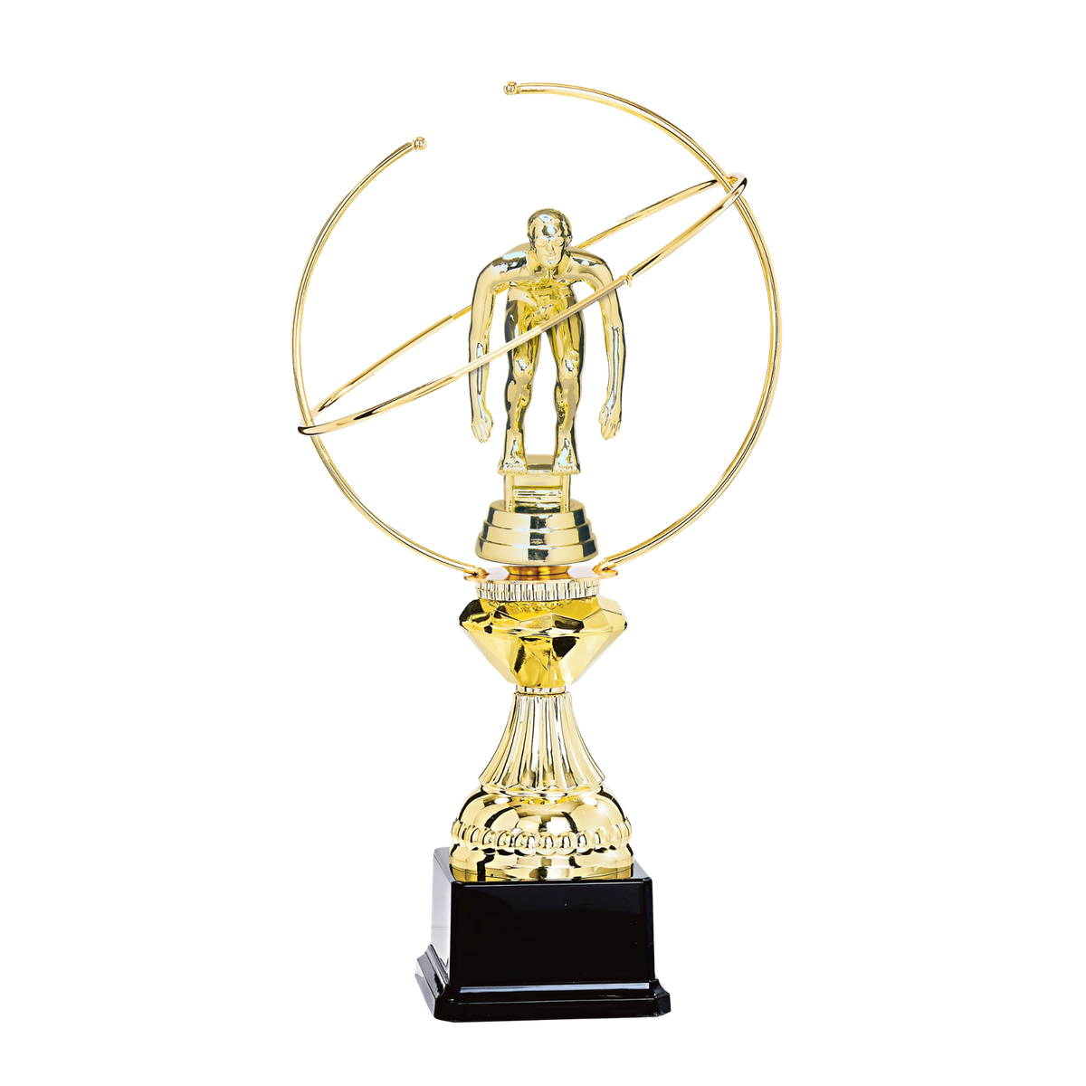Trophäe Ida 38 cm in Gold mit Schwimmfigur