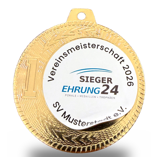 Logoaufkleber für Medaillen