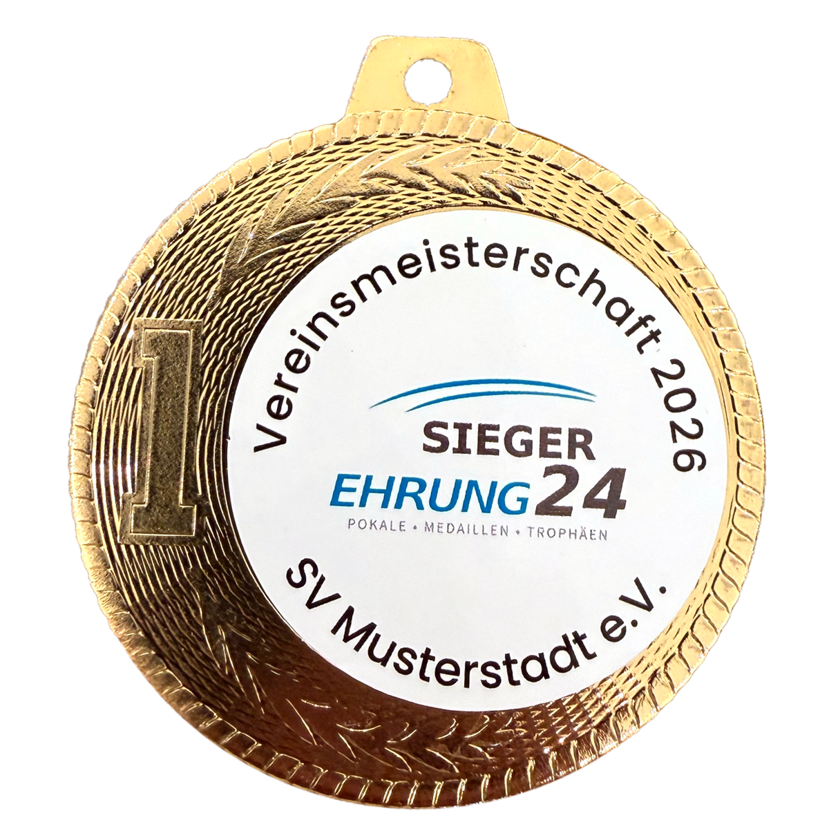 Logoaufkleber für Medaillen
