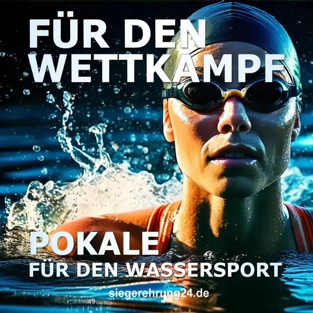 Pokale für den Sport – Hochwertige Pokale mit kostenlosem Emblem & Gravur. Ideal für Schwimmen, Wasserball, Synchronschwimmen, Wasserspringen, Tauchsport & mehr.